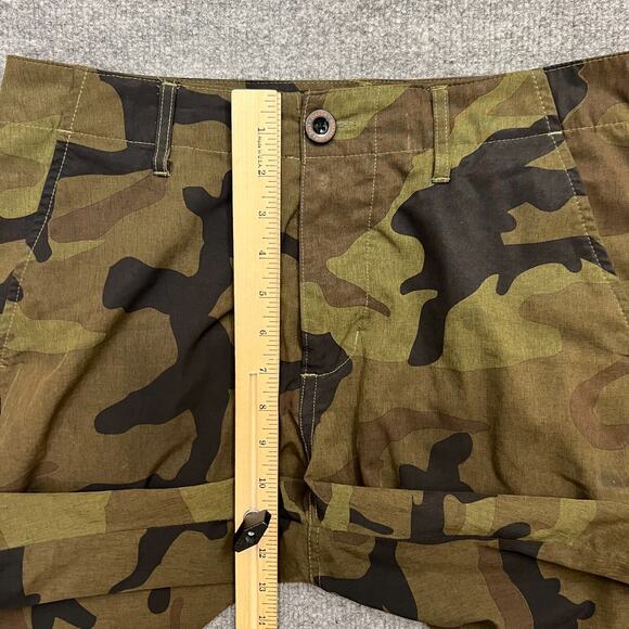 Dixxon Shorts Mens 30 Green Camouflage Stretch Logo Pockets Mid Rise Zip Fly - Picture 10 of 11